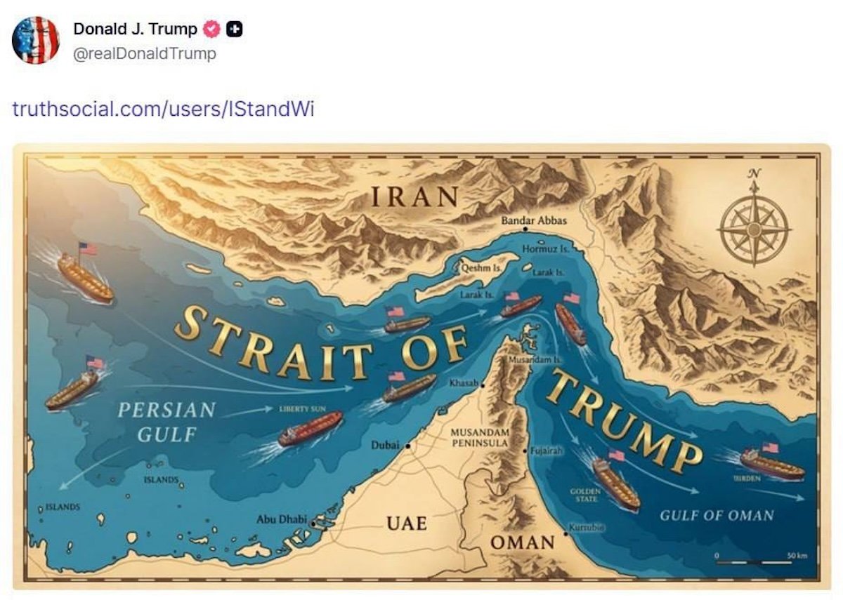 Trump's Hormuz map draws Iranian rebuke amid escalating standoff